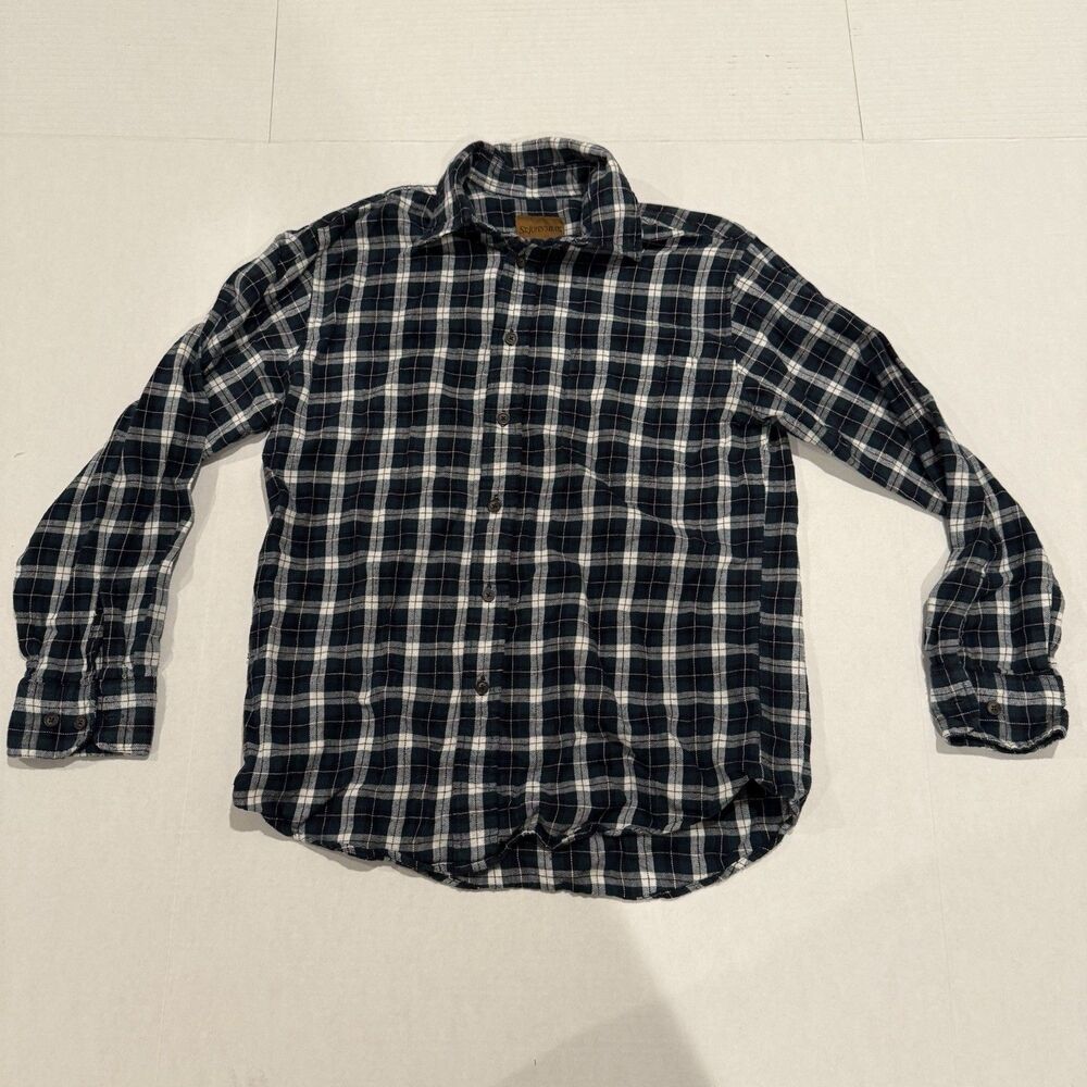 St Johns Bay Mens Small Plaid Button Up Shirt